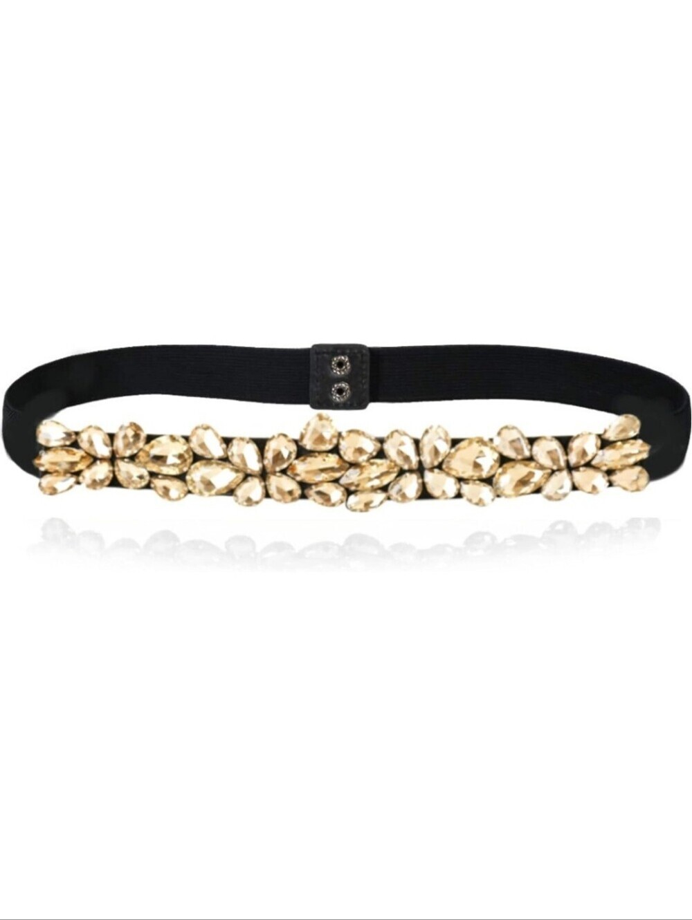 Dorchid Women's Crystal Rhinestone Thin Elastic Belt